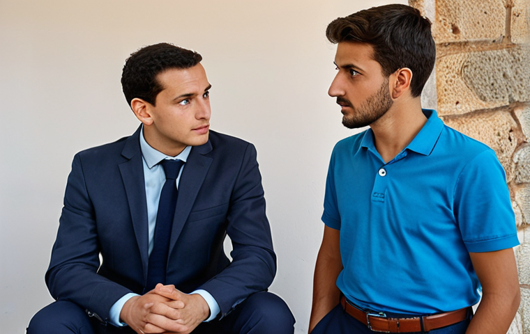 보건소에서의 우울증 상담 서비스 - "A compassionate psychologist in a fully clothed, professional outfit listens attentively to a young...