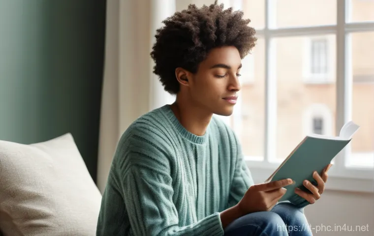 보건소에서 가능한 STD 검사 - **Prompt:** "A young adult, perhaps in their mid-20s, with a thoughtful and serene expression, sitti...