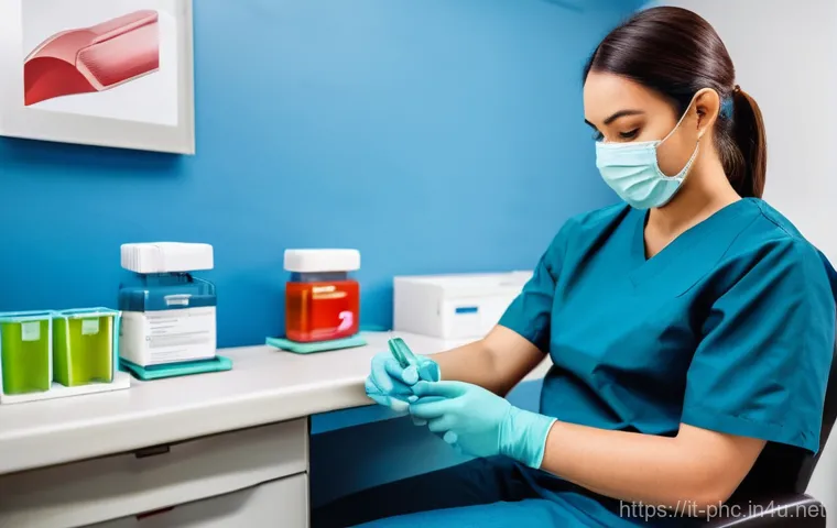 보건소에서의 혈액형 검사 비용 - **Prompt 1: Emergency Blood Type Identification**
    "A critically urgent scene in a modern, steril...