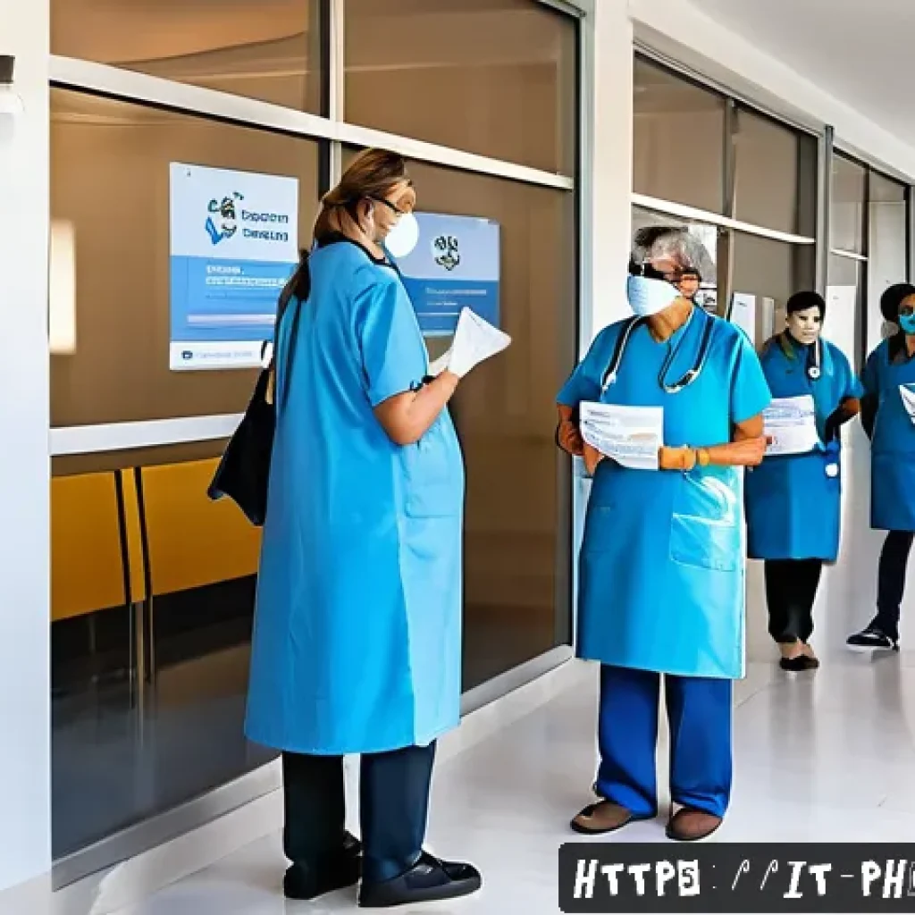 보건소 예방접종 비용 지원 - A modern Italian vaccination center interior, bright and clean environment with clear signage in Ita...