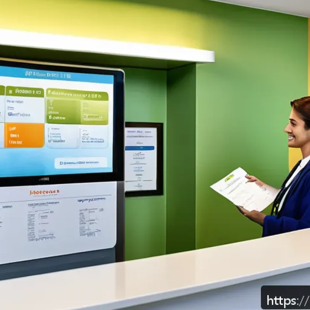 보건소에서의 알레르기 검사 후기 - A bright, modern Italian ASL clinic reception area with a friendly healthcare worker assisting a pat...